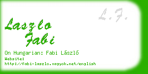 laszlo fabi business card
